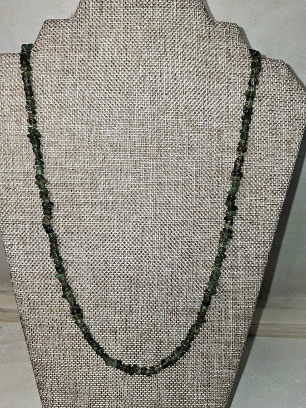 Green Tourmaline Chip Bead Necklace